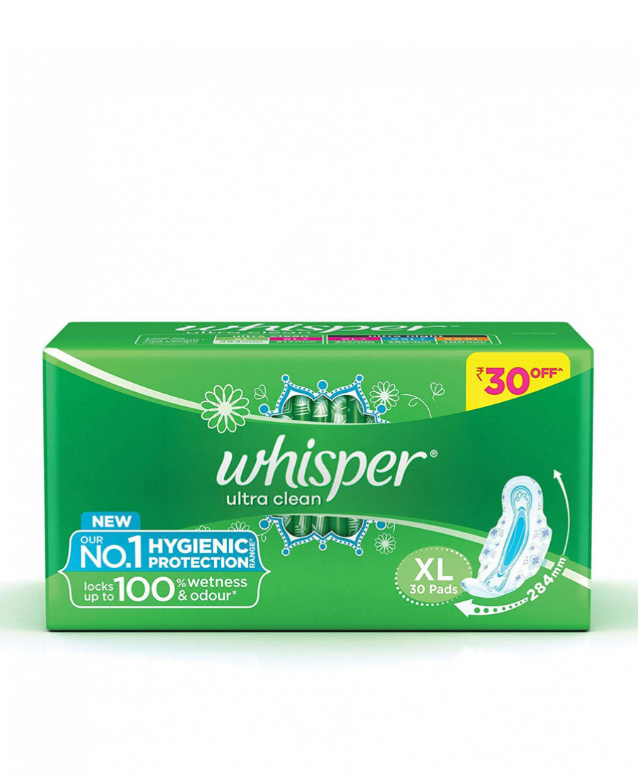 Whisper ultra clean xl 30 count