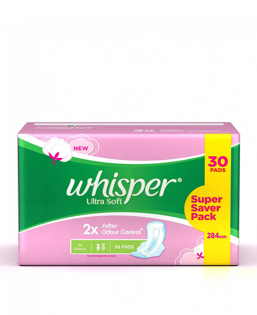 Whisper ultra soft  xl 30 count