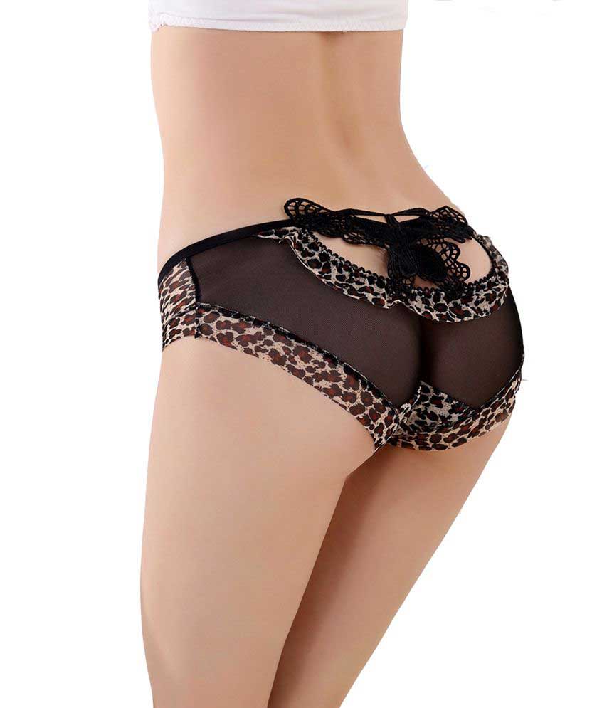 Velvet Dreams Black Poly Cotton Panties