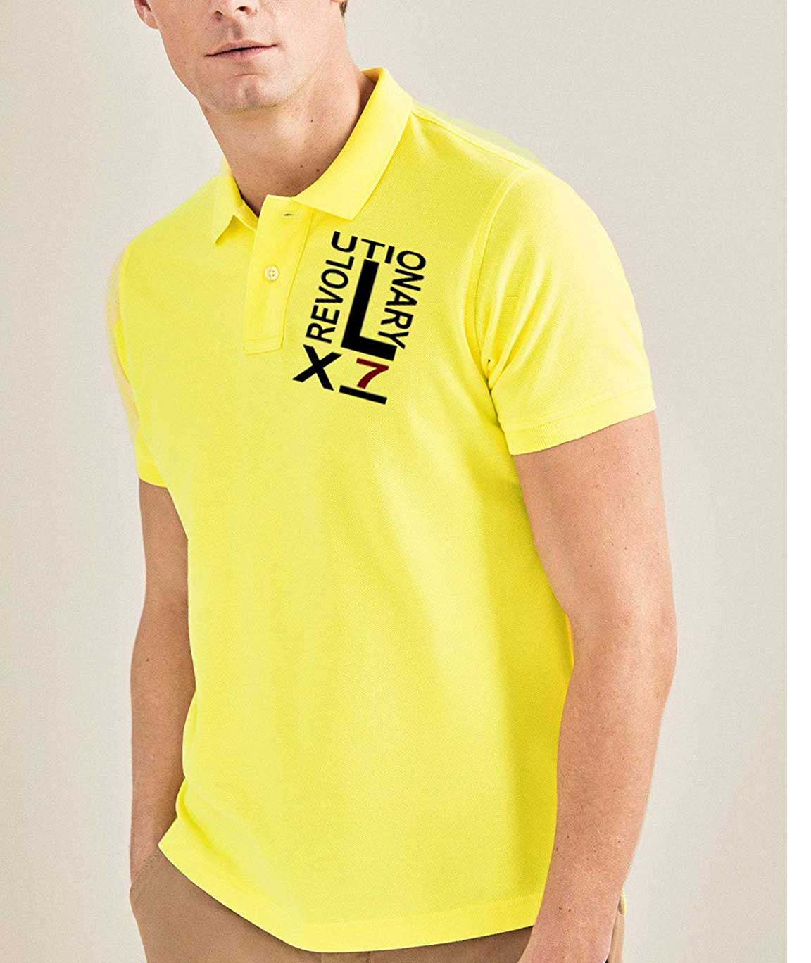 Vestiario Cotton Printed Polo Neck t-Shirt