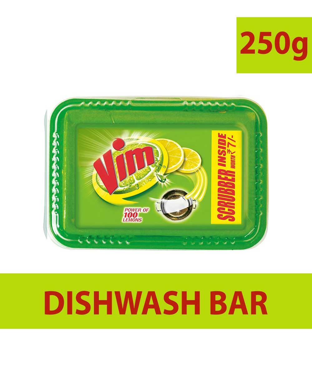 Vim Bar - 250 gm (with free scrubber)