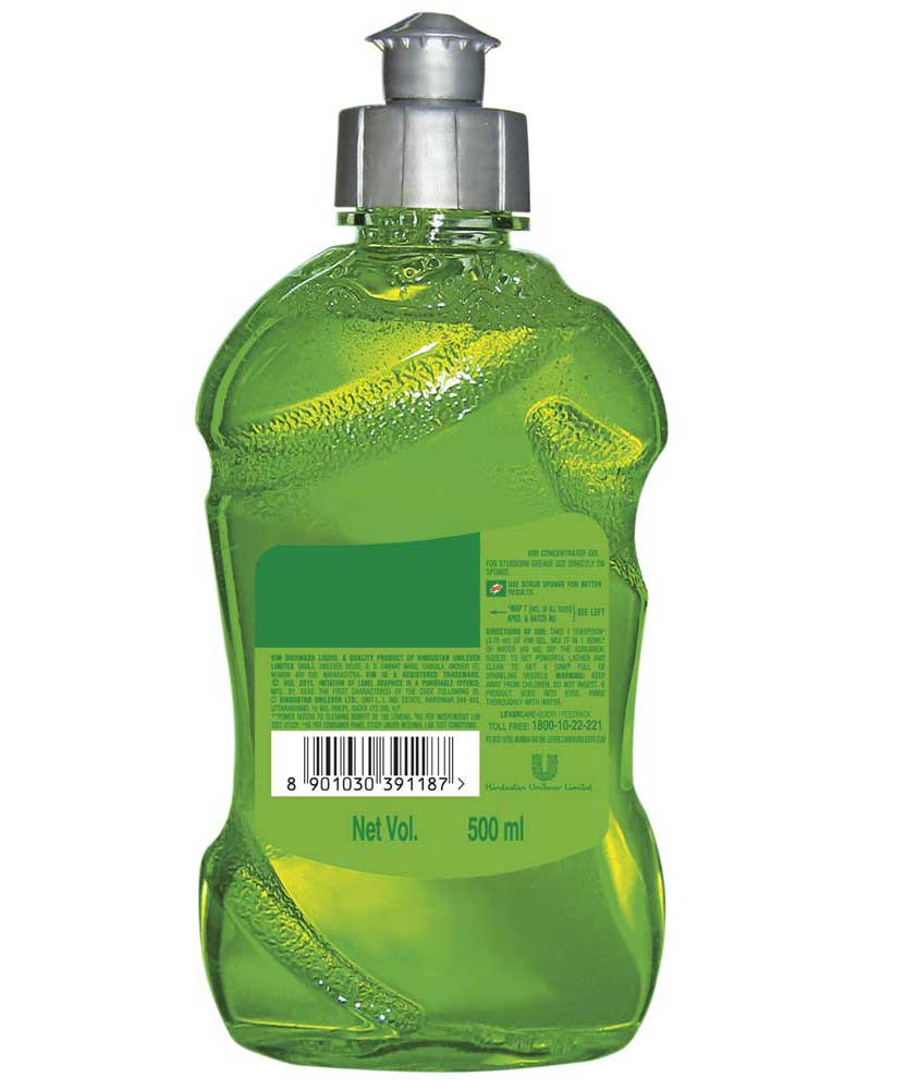 Vim Dishwash Gel - 500 ml (Lime)