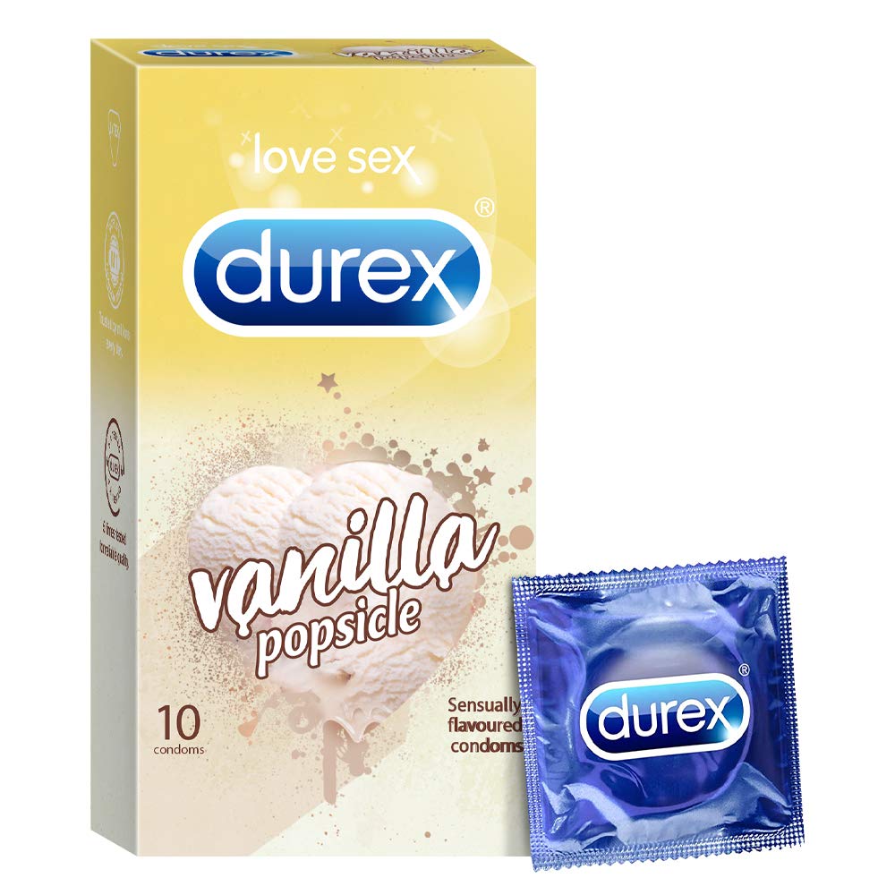 Durex Vanilla Popsicle Flavoured Condoms For Men - 10s