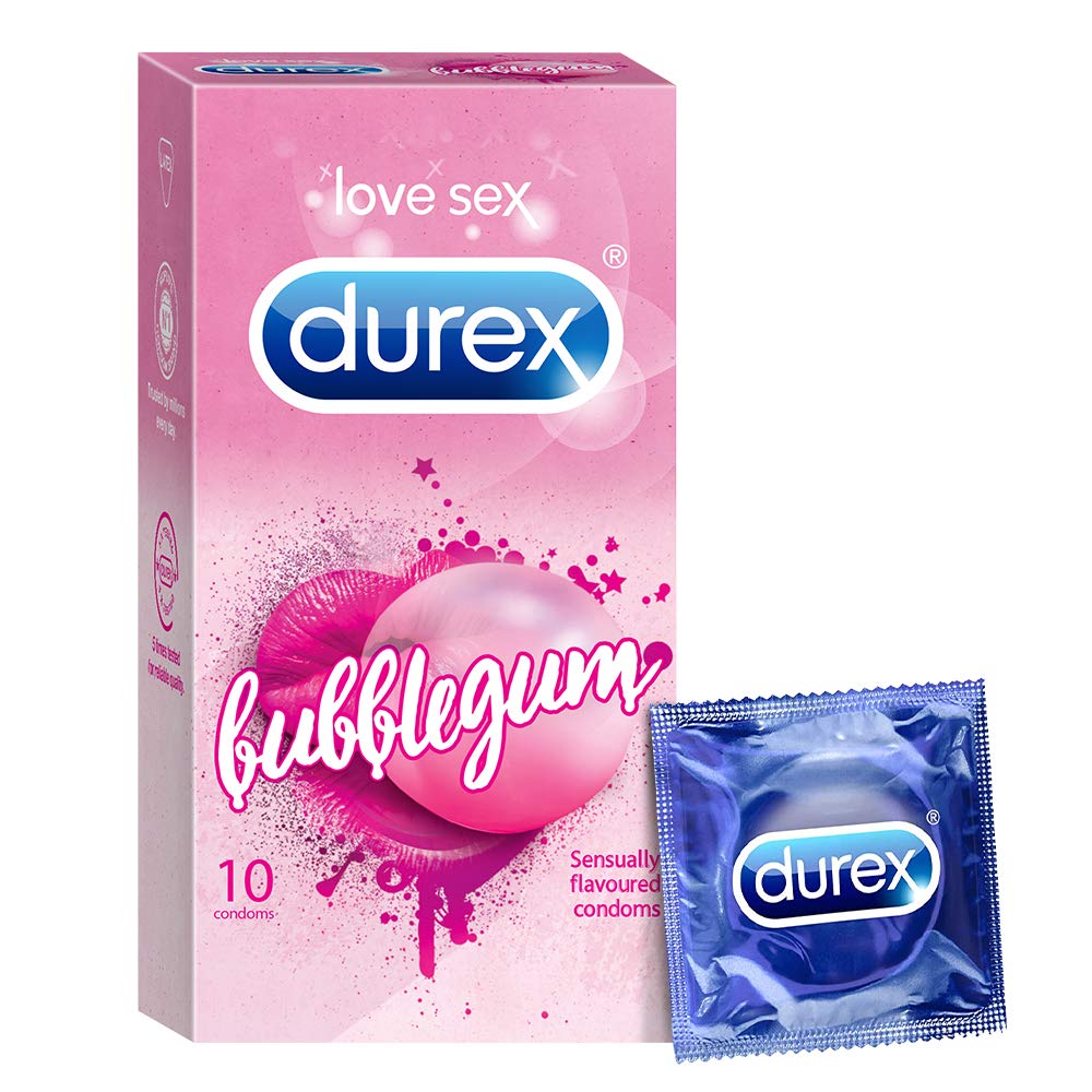 Durex Bubblegum Flavoured Condoms For Men- 10s
