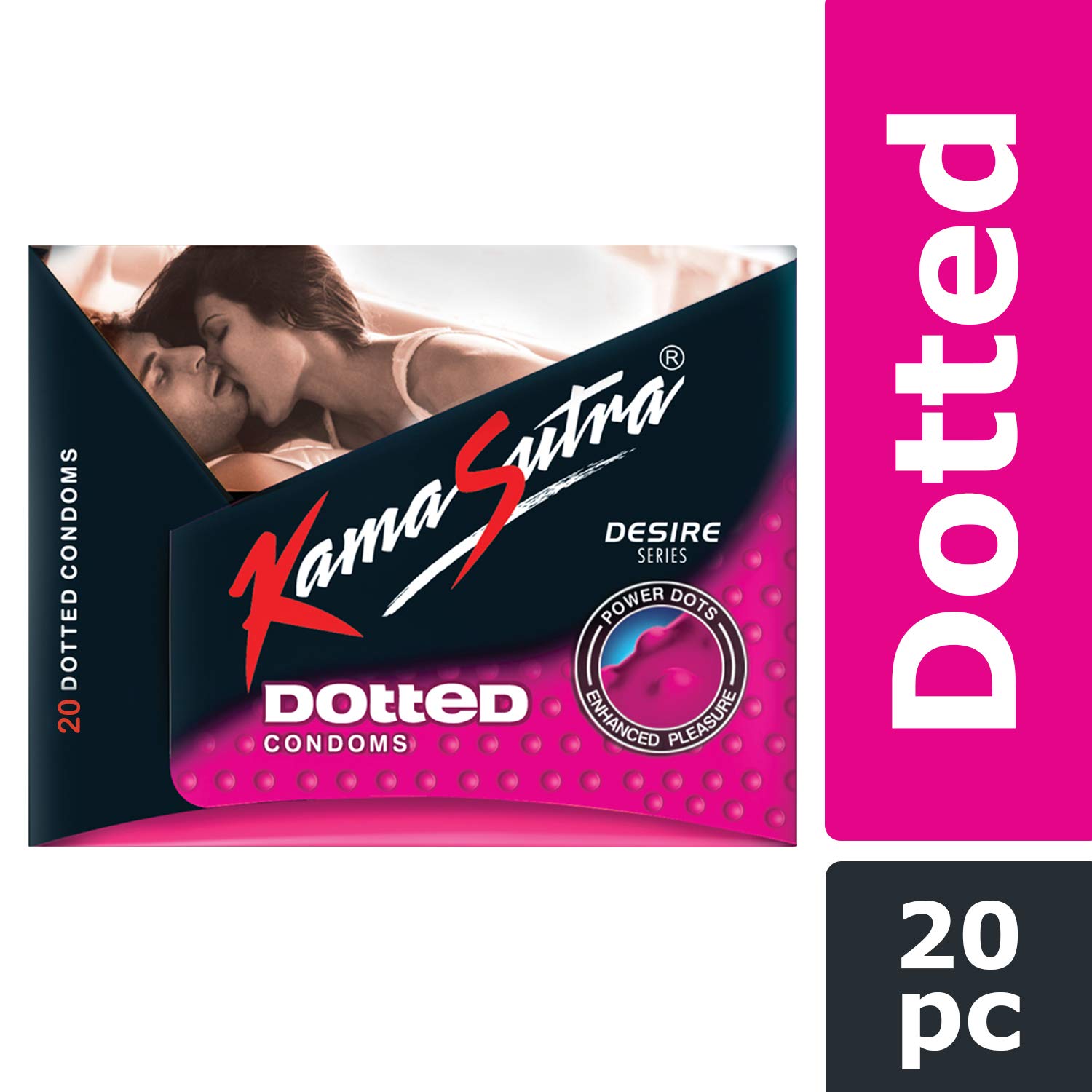 KamaSutra Dotted Condoms for Men - 20 Count