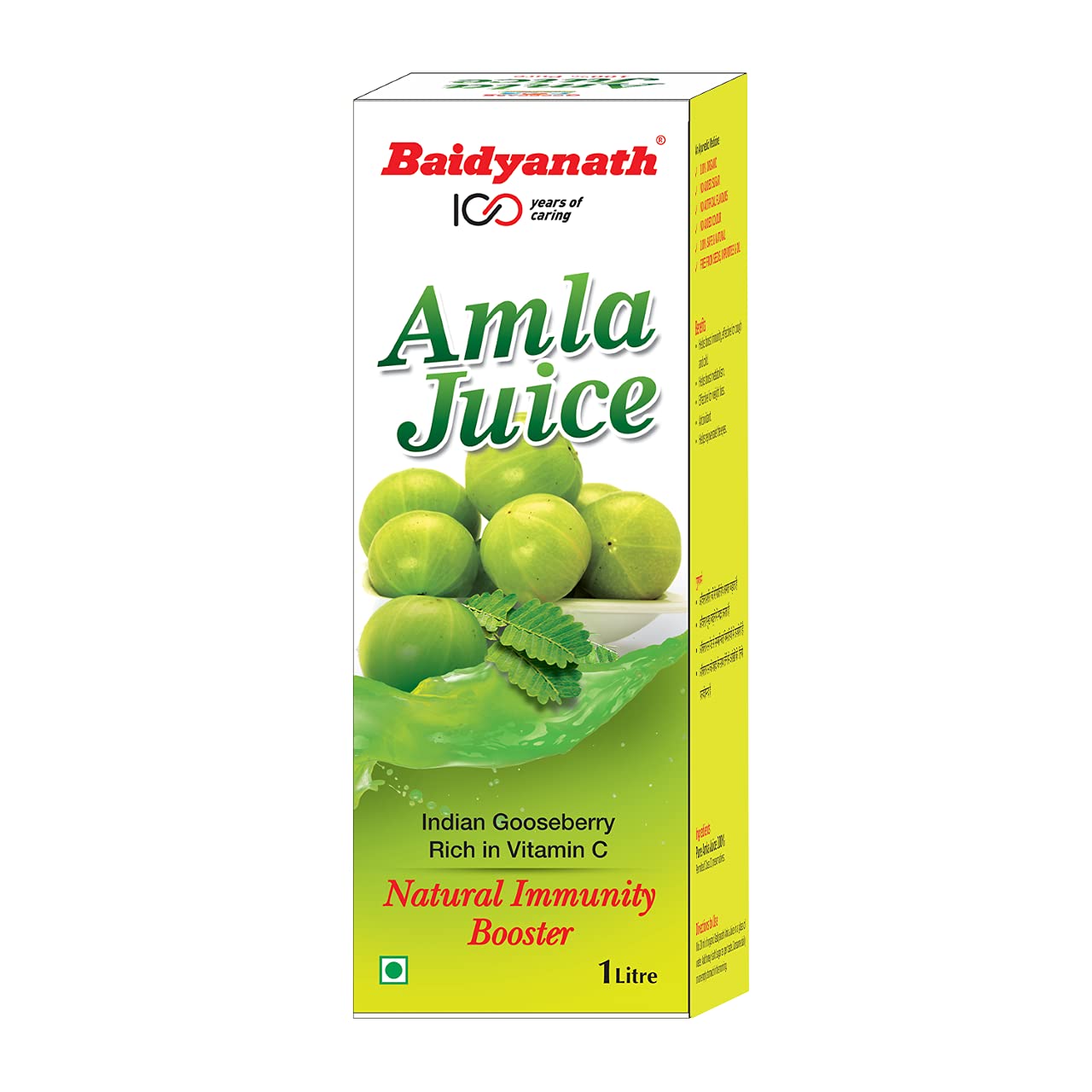 Baidyanath Amla Juice - 1L - Rich in Vitamin C and a Natural Immunity Booster