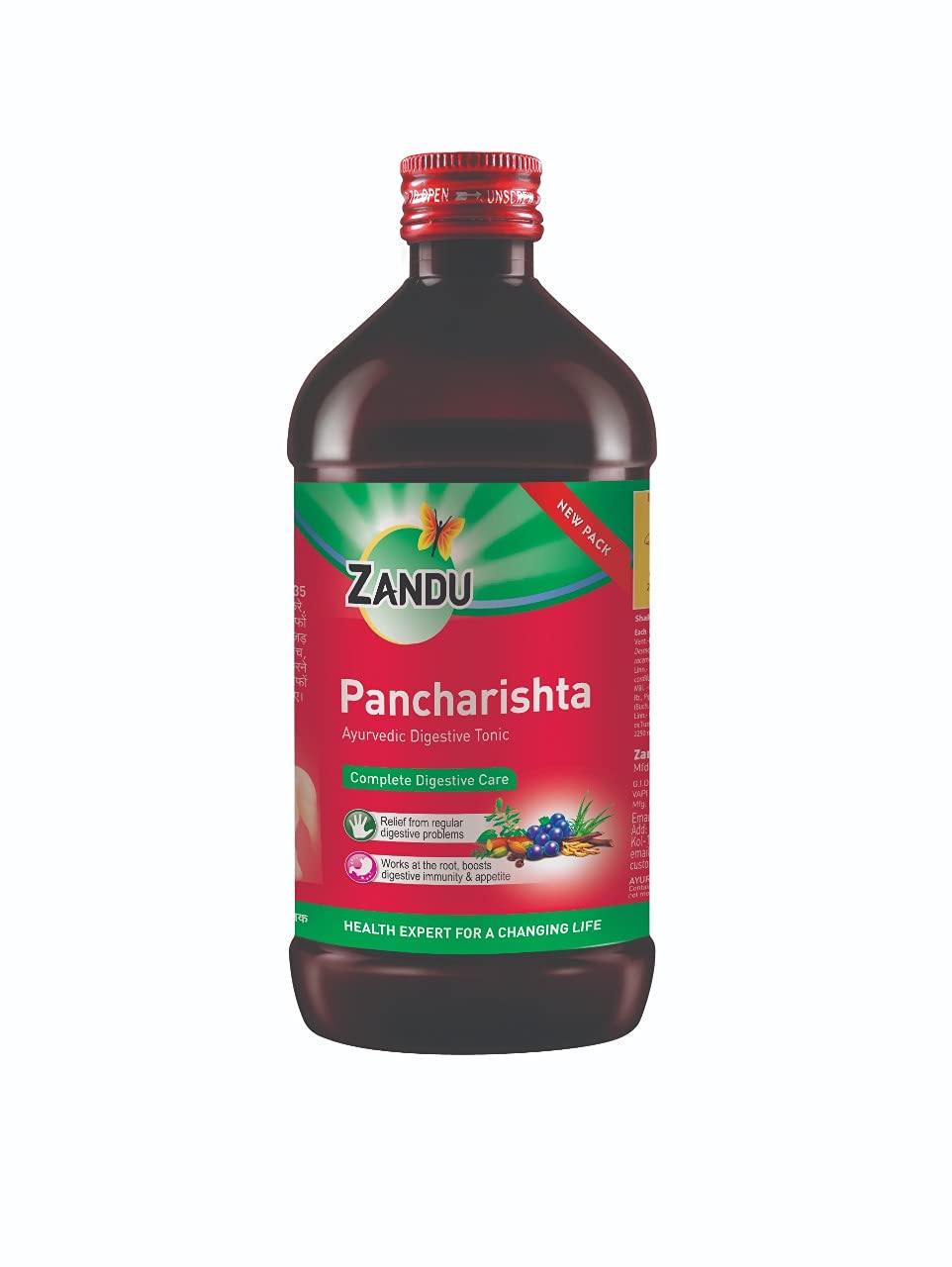Zandu Pancharishta | Ayurvedic Tonic for Digestion, Acidity, Constipation and Gas Relief, Helps Improve Digestive Immunity, 450ml