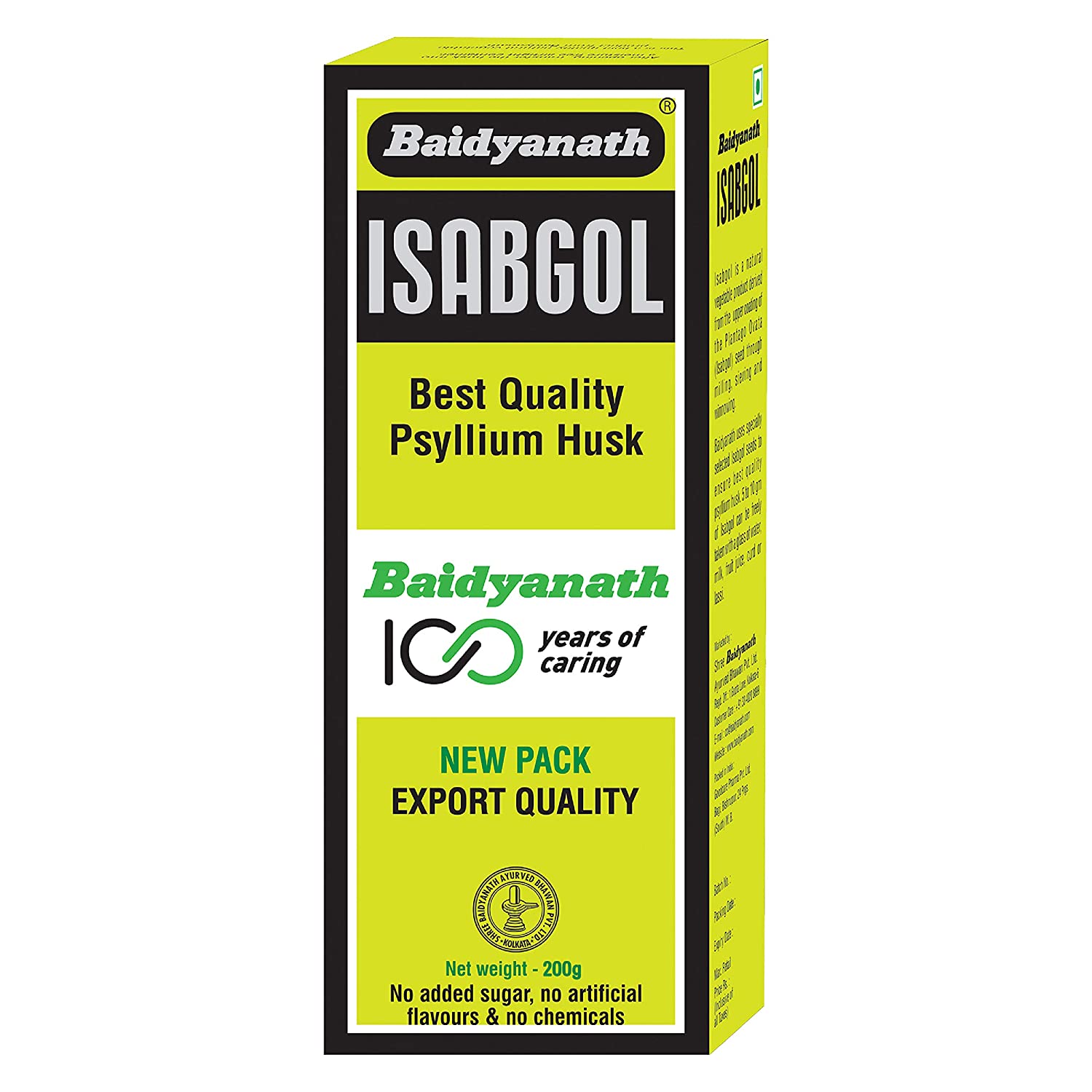 Baidyanath Isabgol - Psyllium Husk Powder made from Premium Isabgol Seeds - 200gm