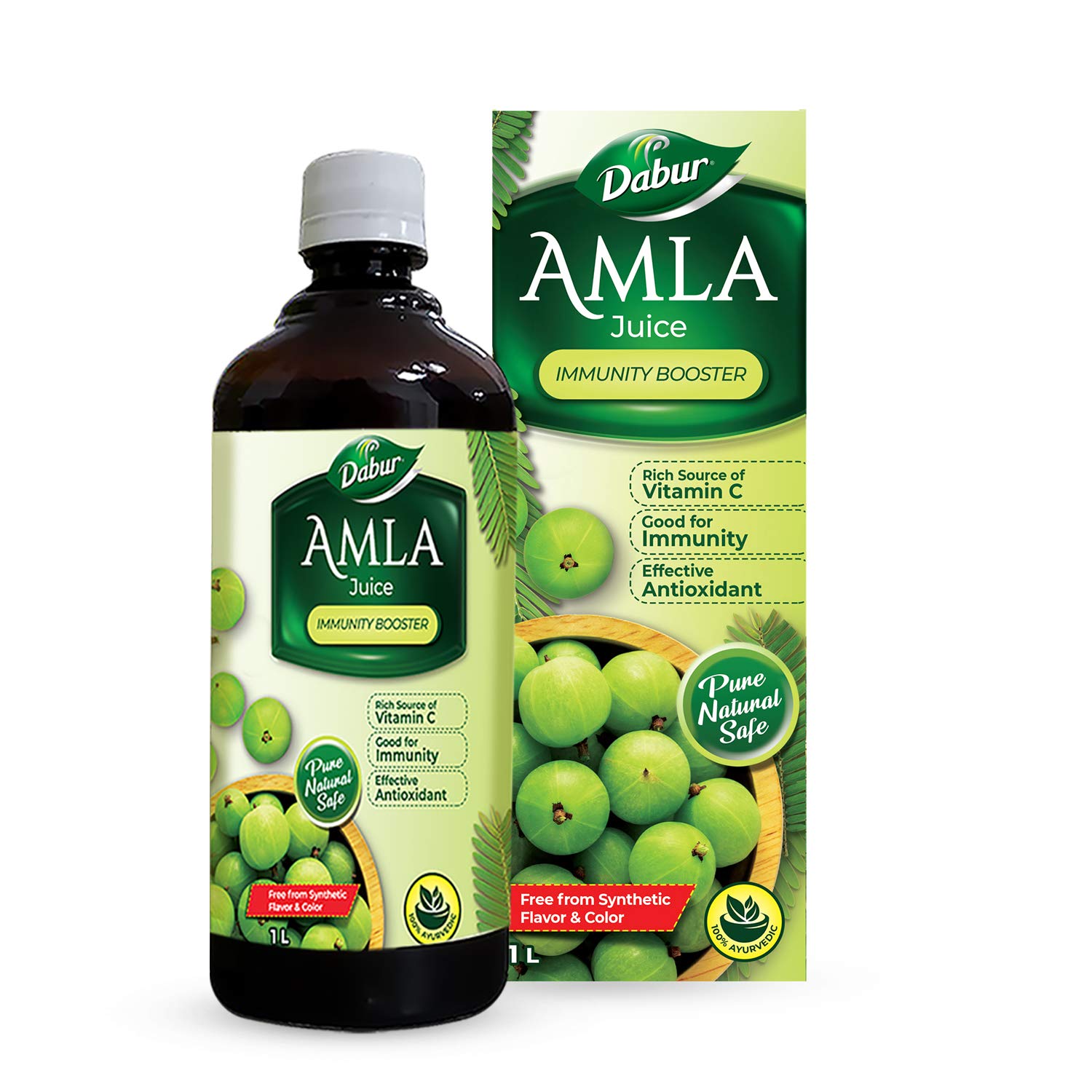 Dabur Amla Juice Rich Source of Vitamin C and Antioxidants for Immunity boosting |Pure, Natural and 100% Ayurvedic Juice -1L