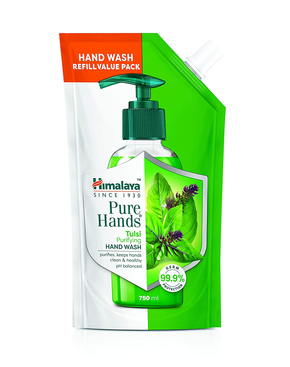 Himalaya Pure Hands | Purifying Tulsi Hand Wash Refill - 750 ml