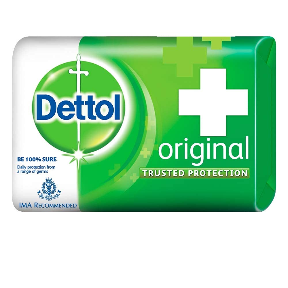Dettol Original Germ Protection Bathing Soap bar, 125gm, Pack of 6