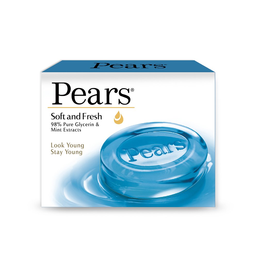 Pears Soft & Fresh Bathing Bar With 98% Pure Glycerine, 125 gm
