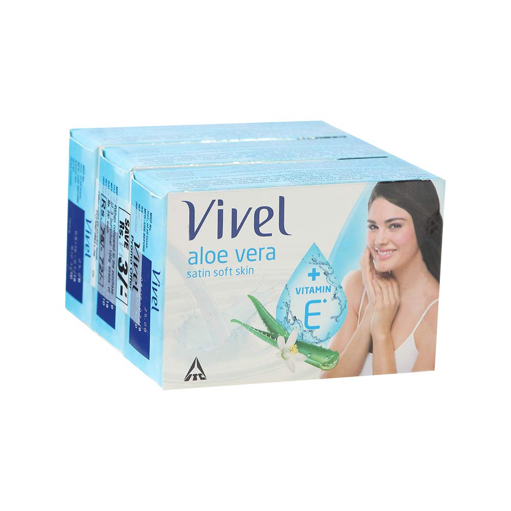 Vivel Soap - Aloe Vera Satin Soft Skin, 3 x 100gm Pack