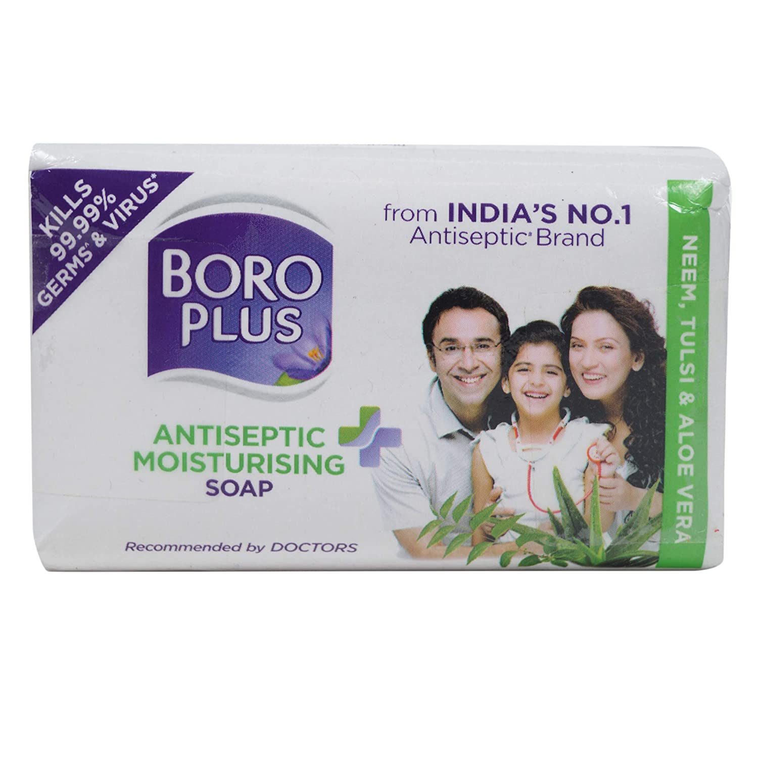 Boroplus Antiseptic Moisturizing Soap, Neem, Tulsi and Aloe Vera, 225gm (Buy 2 get 1)