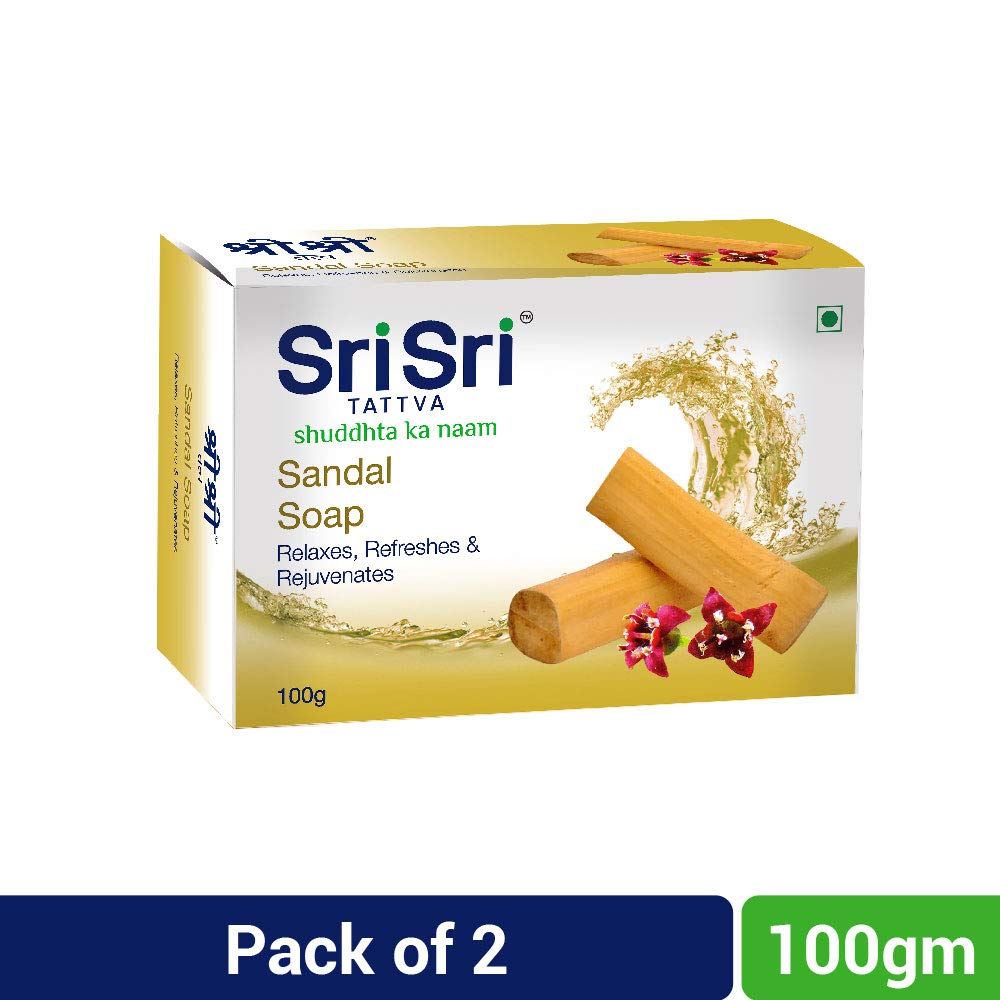 Sri Sri Tattva Sandal Soap, 100gm (Pack of 2)
