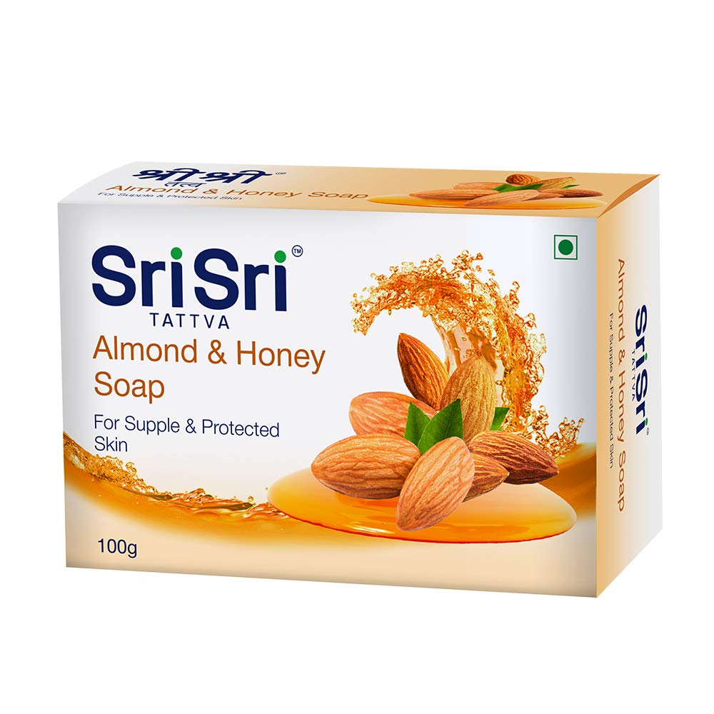 Sri Sri Tattva Almond Honey Soap,100gm (Pack of 1)