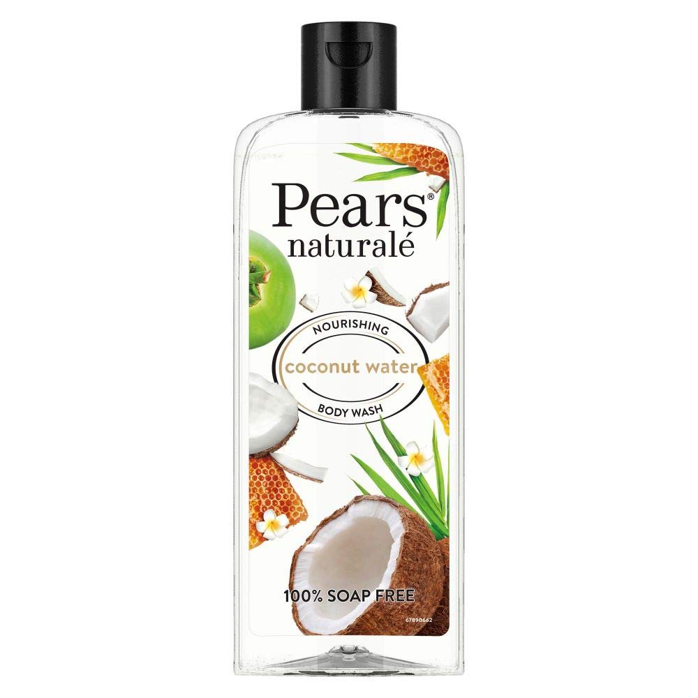 Pears Naturale Nourishing Coconut Water Body Wash With Glycerin, Soap Free, Paraben Free, Eco Friendly, Dermatologically Tested, 250 ml