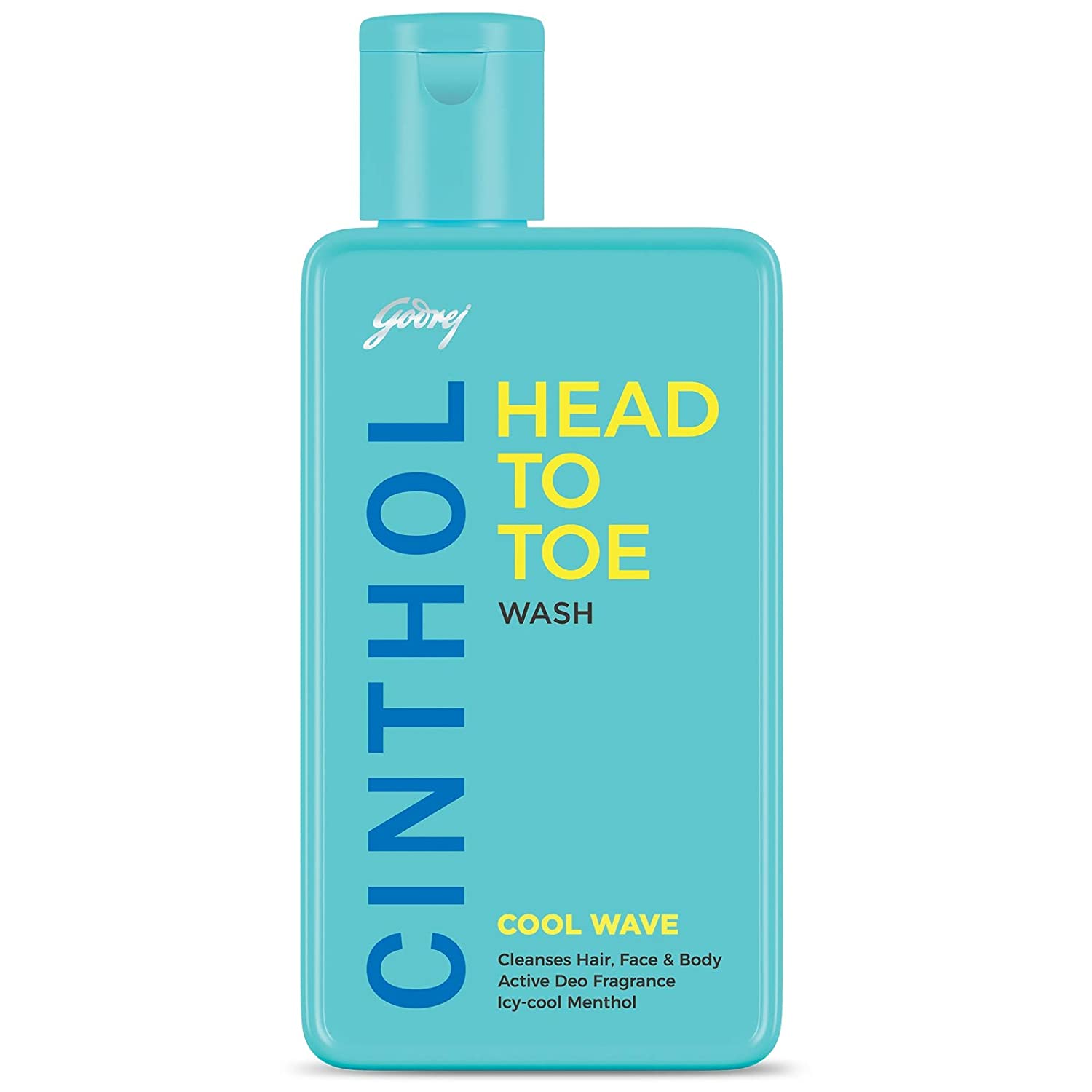 Cinthol Head to Toe, 3-in-1 Wash (Shampoo, Face and Body) – COOL WAVE, 190ml