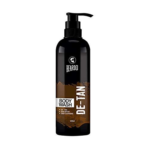 Beardo De-Tan Body Wash for Men, 200ml | De-tan for men | Caffeine Body Wash | With Coffee & Aloe Extracts | For Body & Face | Refreshing Fragrance