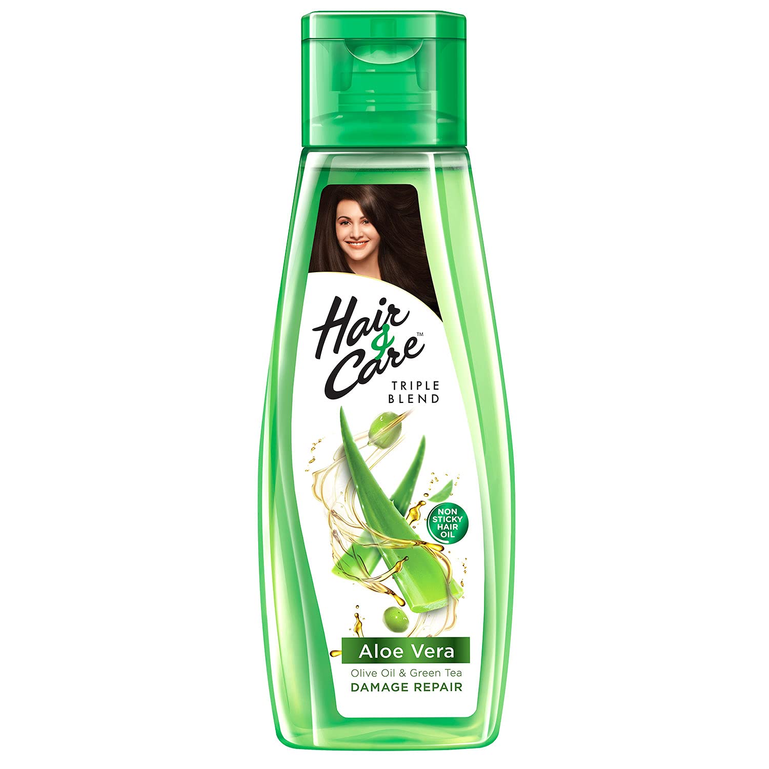 Hair & Care with Aloe Vera, Olive Oil & Green Tea Damage Repair Non-Sticky Hair Oil,200 ml