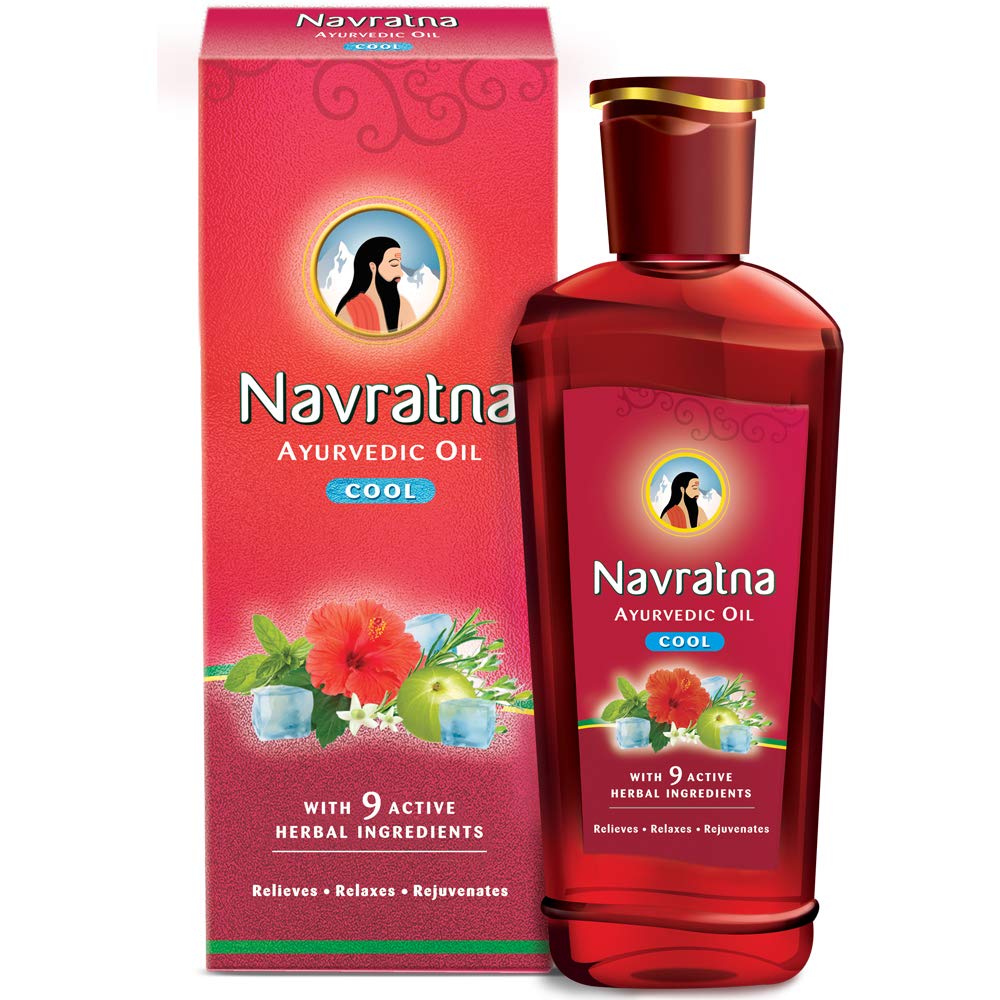 Navratna Ayurvedic cool hair oil with 9 herbal ingredients, 300ml
