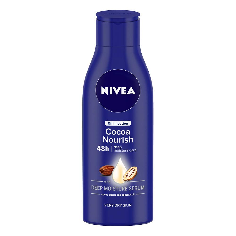 NIVEA Body Lotion for Very Dry Skin, Cocoa Nourish, with Coconut Oil & Cocoa Butter, For Men & Women, 120 ml