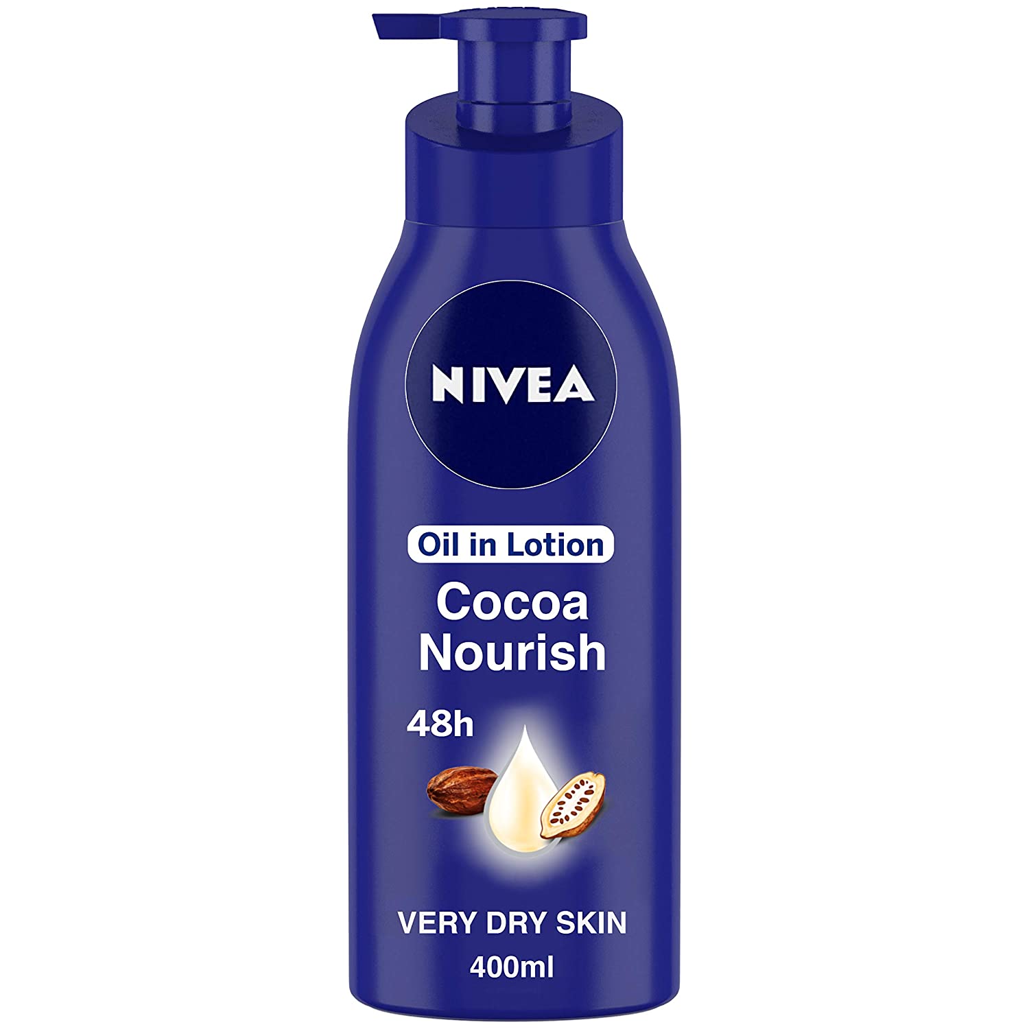 NIVEA Body Lotion for Very Dry Skin, Cocoa Nourish, with Coconut Oil & Cocoa Butter, For Men & Women, 400 ml