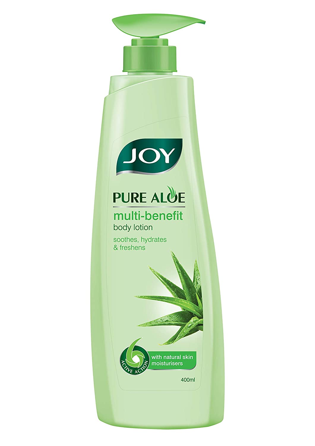 Joy Pure Aloe | Multi-Benefit Aloe Vera Body Lotion | Soothes, hydrates & freshens | Natural Skin Moisturizer for Body | For Normal to oily skin | 400 ml