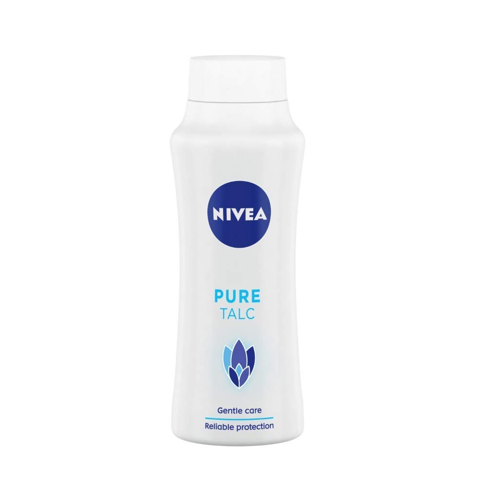 NIVEA Talcum Powder for Men & Women, Pure, For Gentle Fragrance & Reliable Protection Against Body Odour, 400 gm