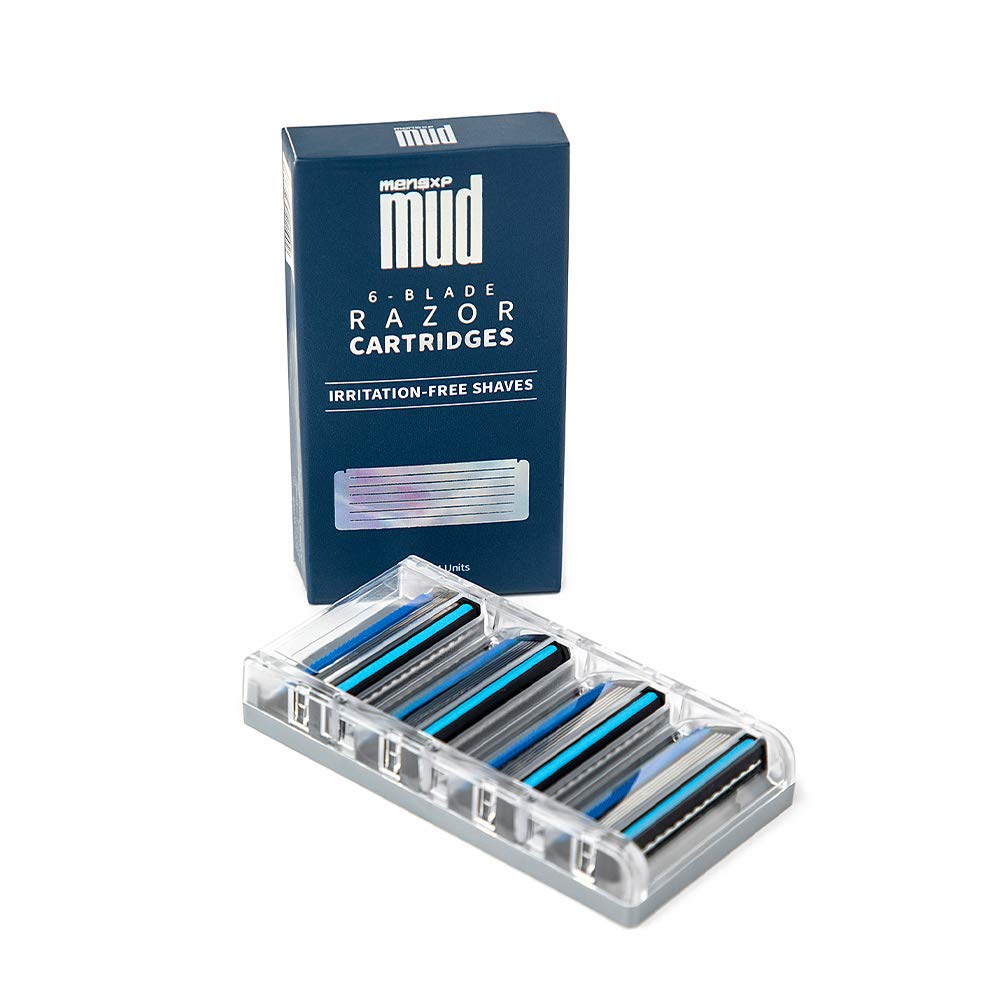 MensXP Mud 6-Blade Razor Cartridges (Pack Of 4 Units)