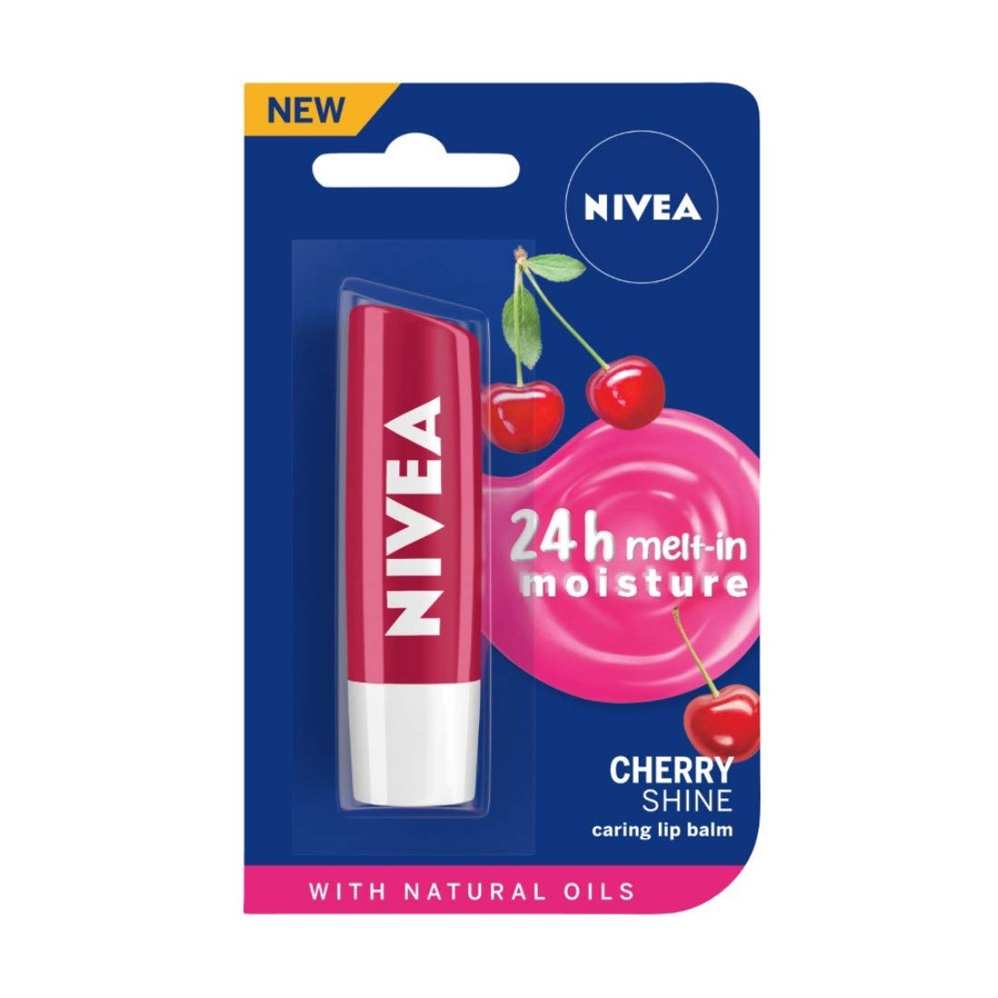 NIVEA Lip Balm, Fruity Cherry Shine, 4.8gm