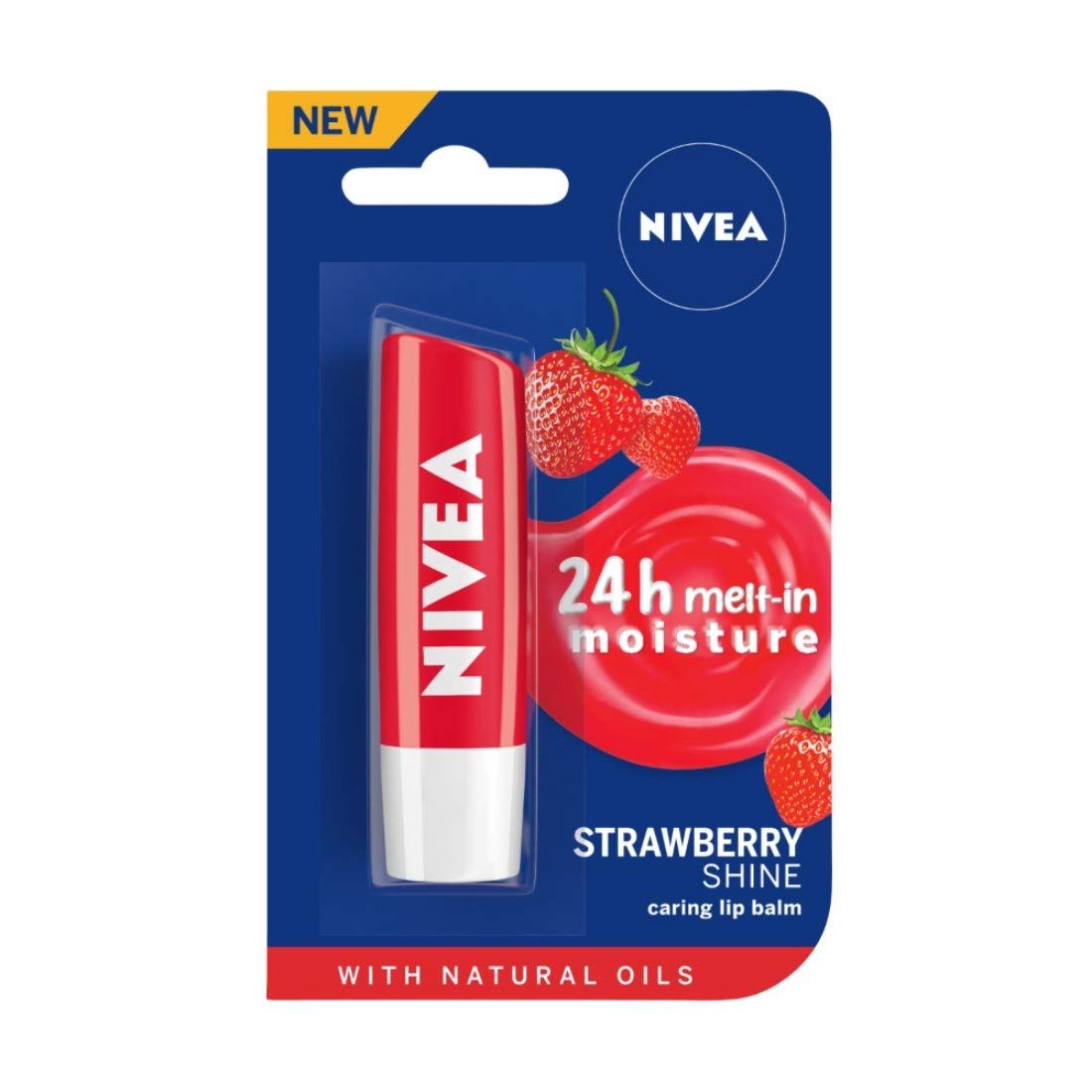 NIVEA Lip Balm, Fruity Strawberry Shine, 4.8gm