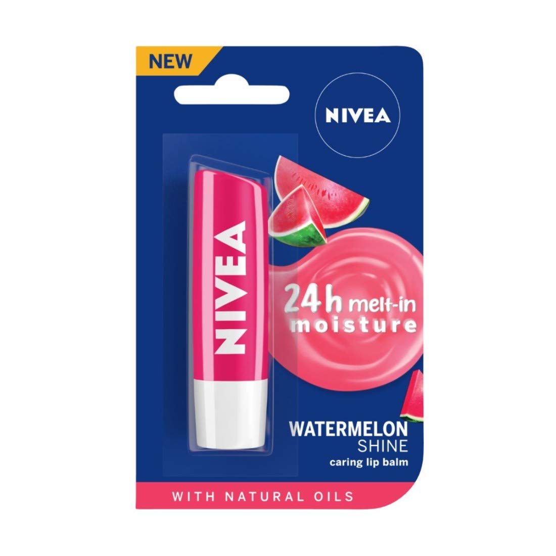 NIVEA Lip Balm, Fruity Watermelon Shine, 4.8gm