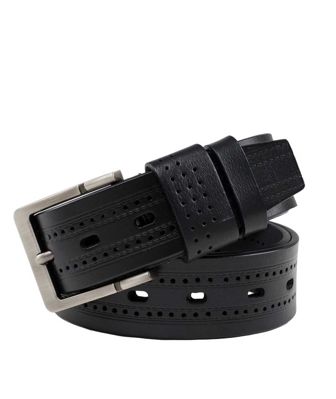 Winsome Deal Black Leather Casual Belt For Men`s