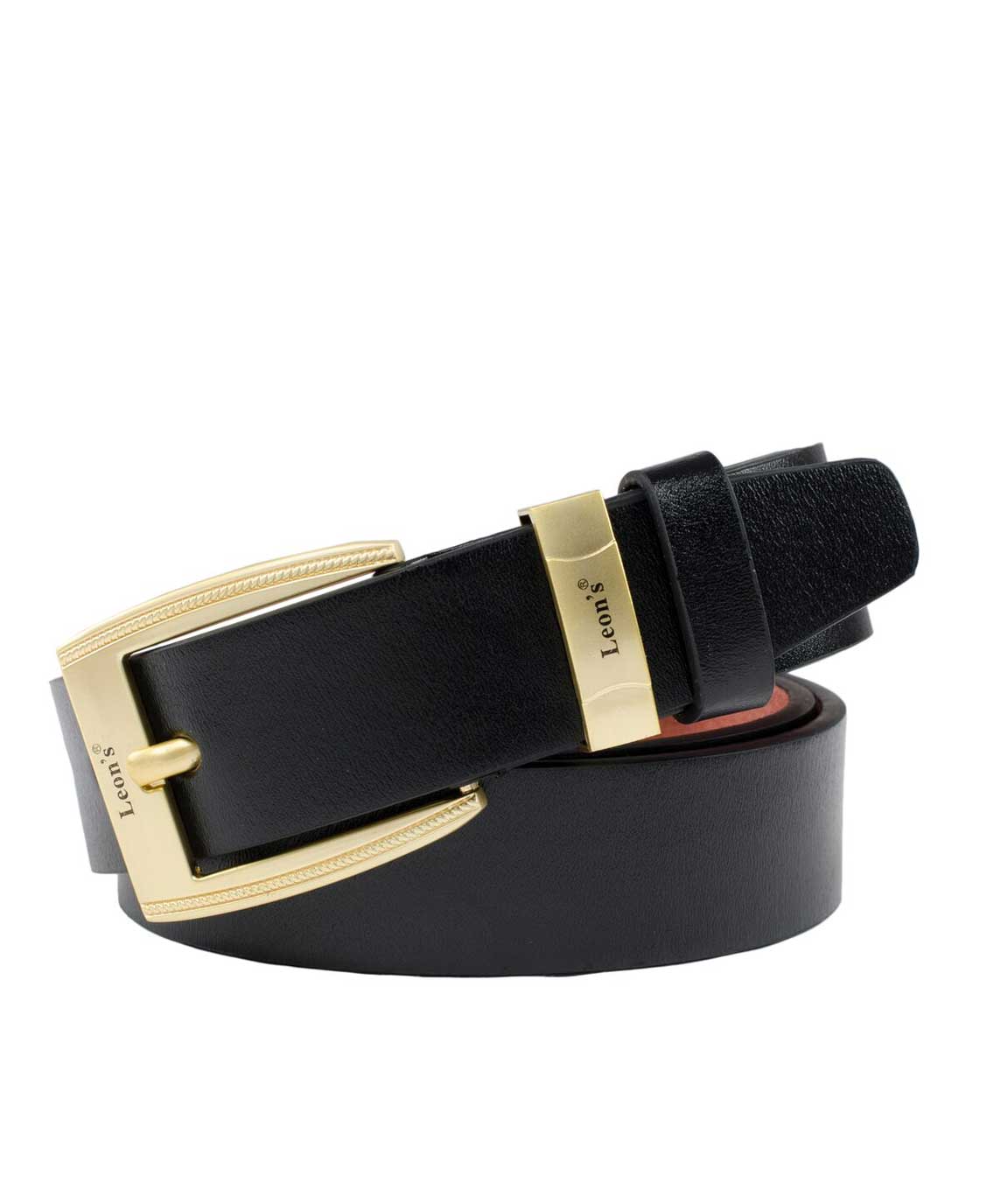 Winsome Deal Black Leatherette Formal Belt For Men`s