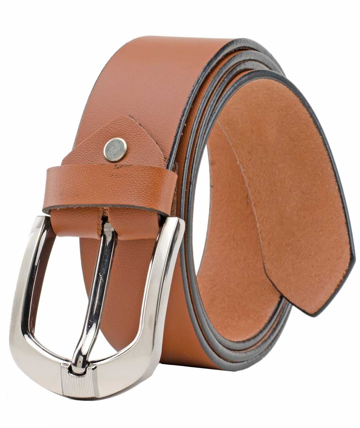 Winsome Deal Tan Leather Casual Belt For Men`s