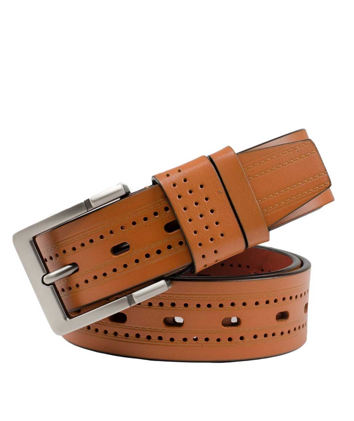 Winsome Deal Tan Leather Casual Belt For Men`s