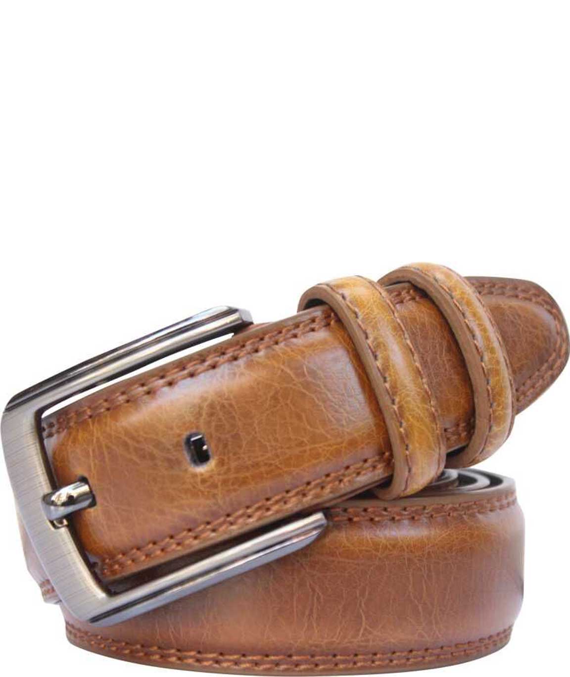 Winsome Deal Tan Leatherette Casual Belt For Men`s
