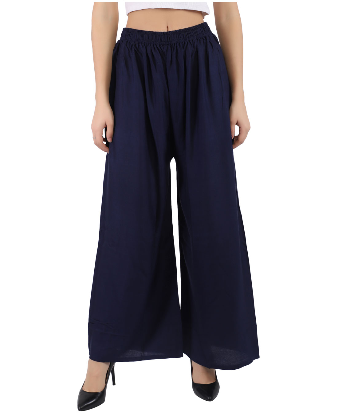 Woman Free Size Plazzo(Dark Blue)