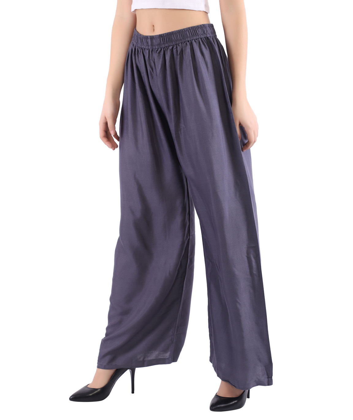 Woman Free Size Plazzo(Grey)