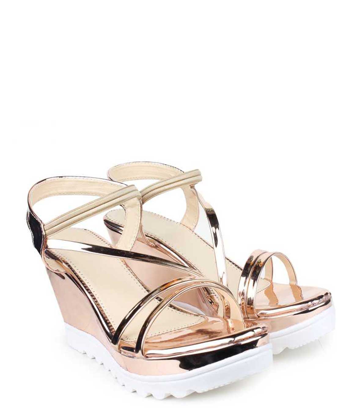 WOMEN COPPER-GOLD WEDGES