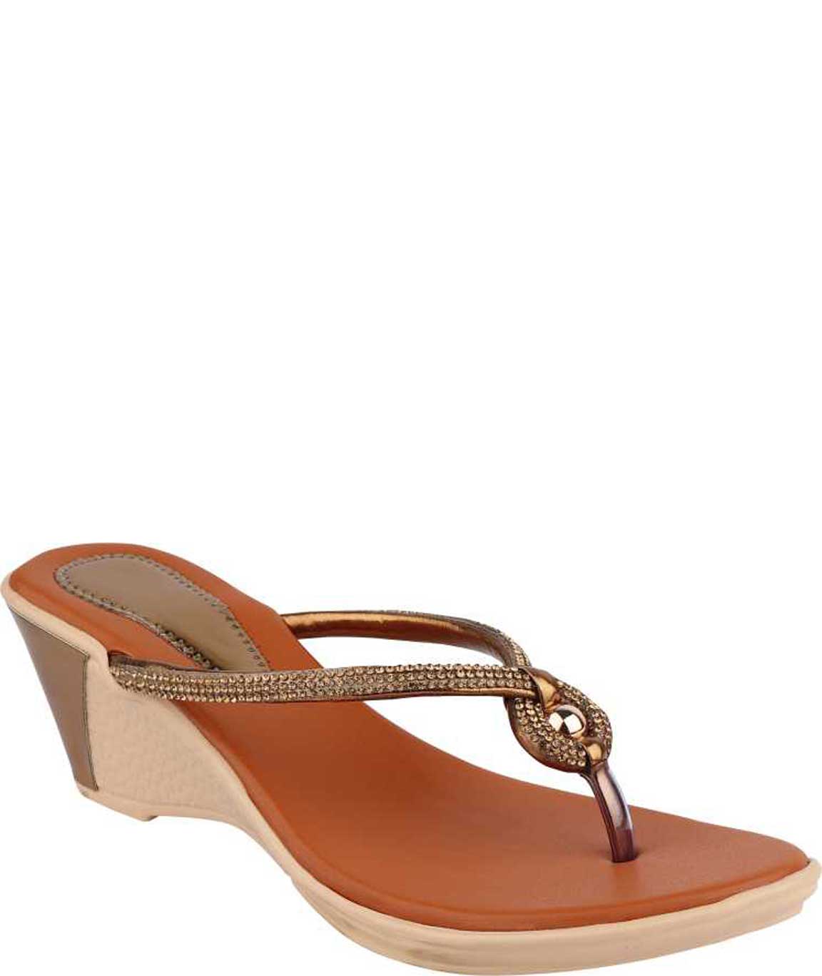 WOMEN COPPER STONE WEDGE