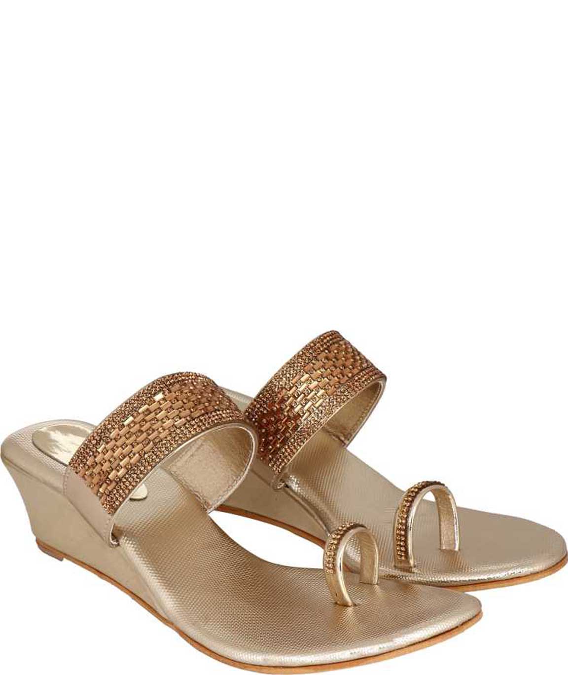 WOMEN GOLD WEDGE