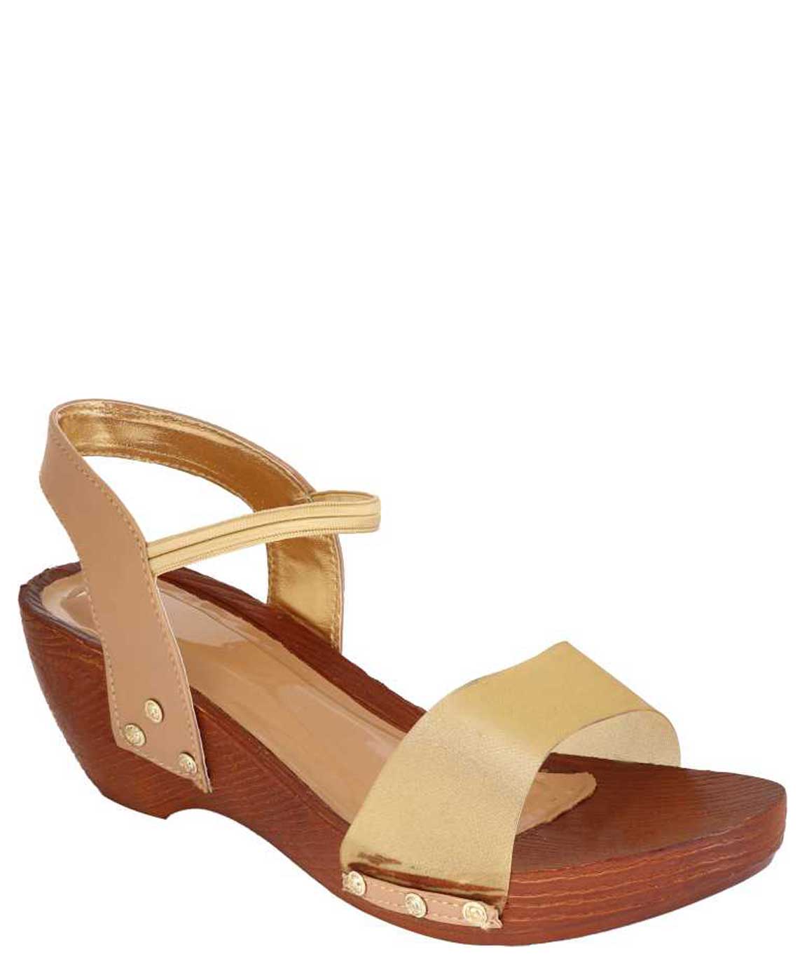 WOMEN GOLD WEDGES