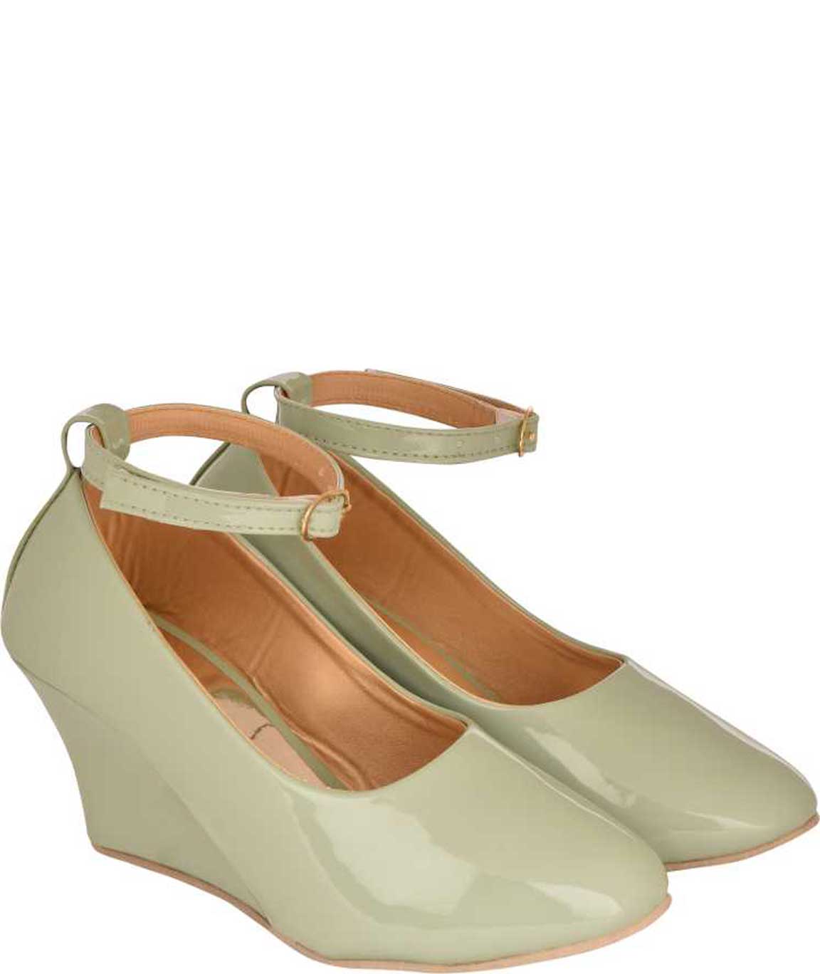 WOMEN GREEN WEDGES