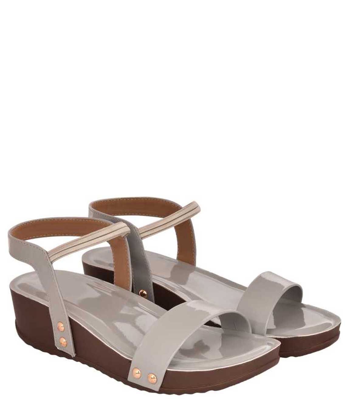 WOMEN GREY WEDGES