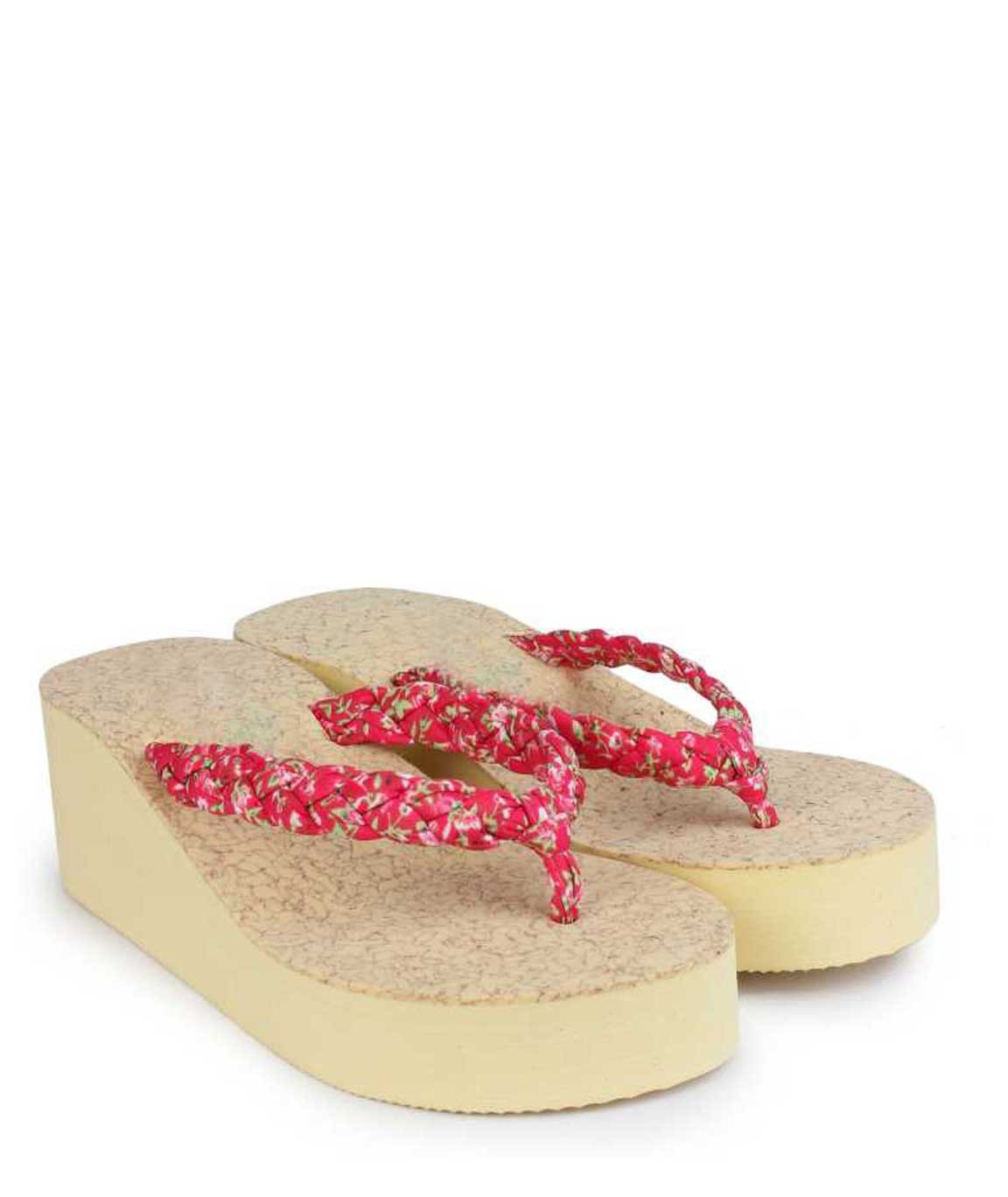 WOMEN PINK SLIPPER WEDGES