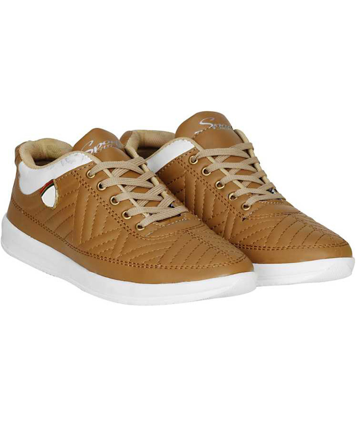 ZIGGY SNEAKER SNEAKERS FOR MEN (TAN, WHITE)