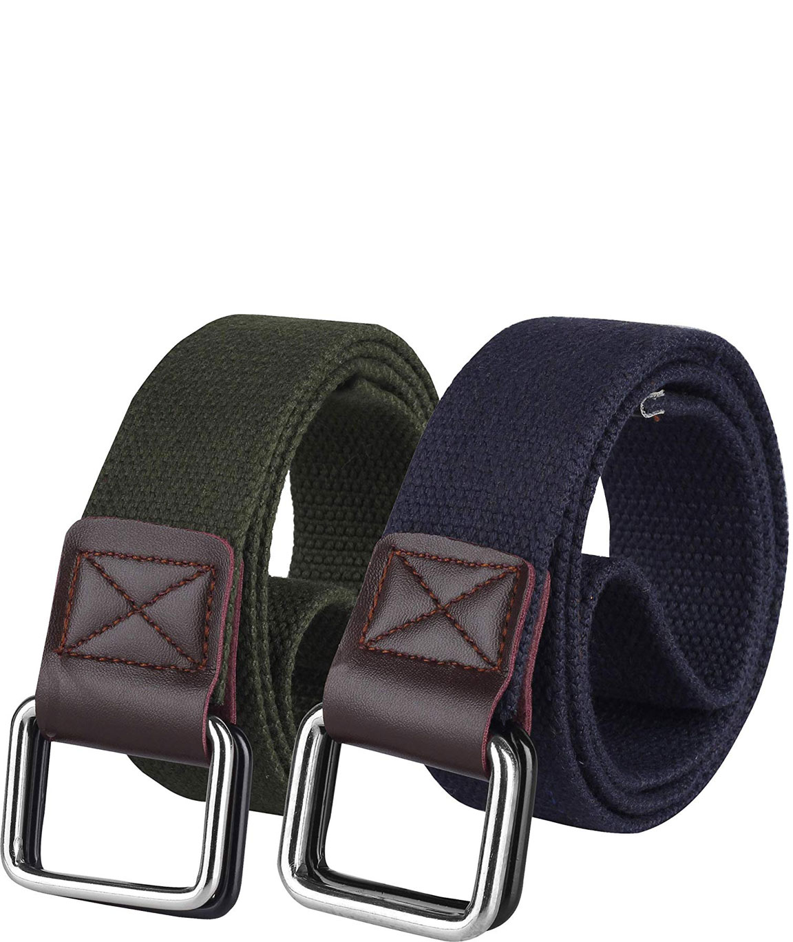 ZORO Cotton belt for men, belts for men under 200, gift for gents, belt for men stylish, gents belt, mens belt tan, blue, green, brown and khaki color CB40-40-2PC