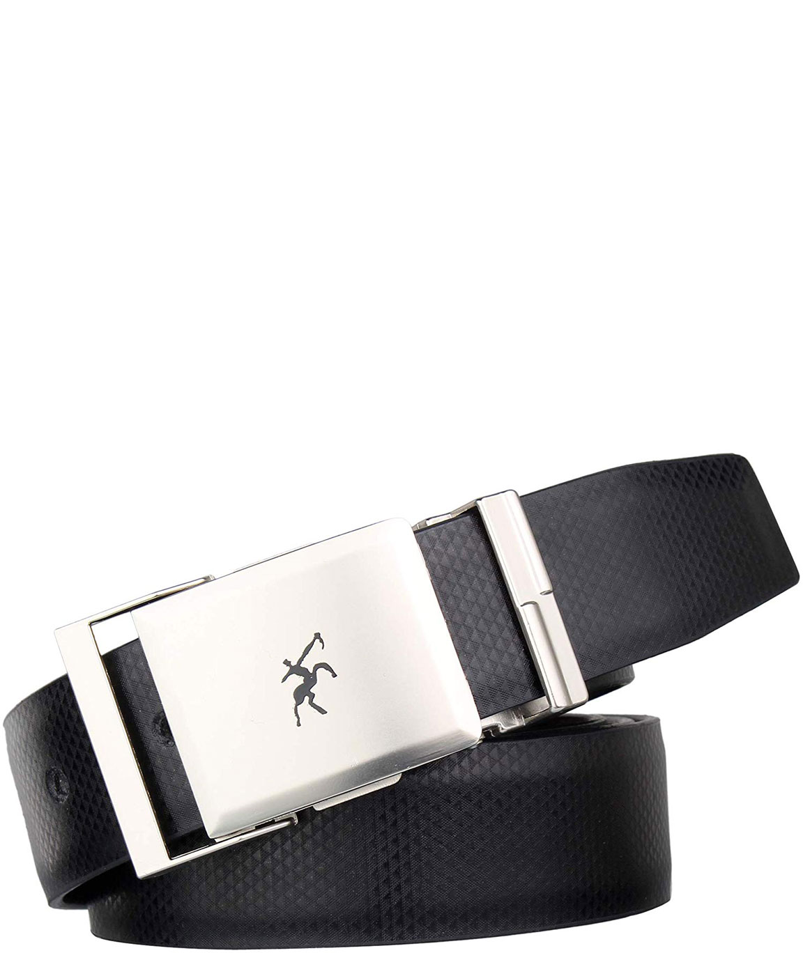 ZORO Men`s Vegan Leather Belt (Black, Free Size)